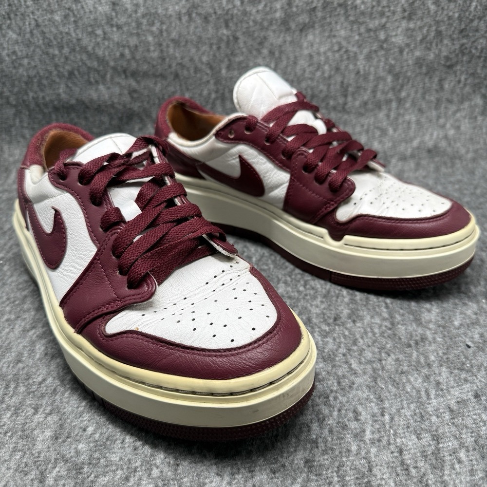 Nike Air Jordan 1 Elevate Low Dark Beetroot Womens Size 8 White Burgundy Shoes